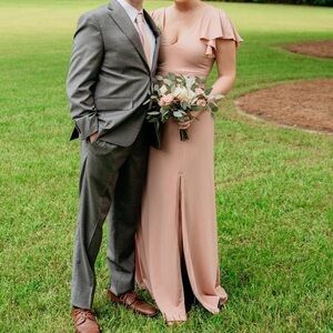 Birdy Grey Hannah Crepe Dress in Dusty Rose